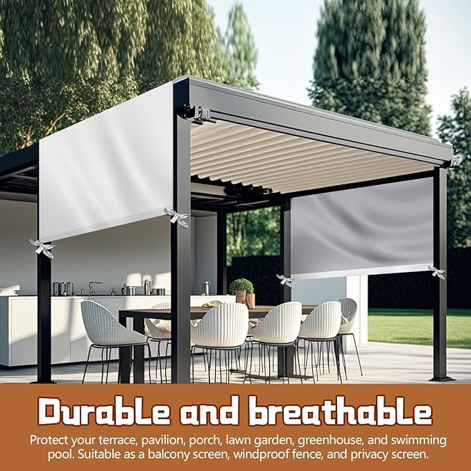 Universal Pergola Replacement Canopy Outdoor Canopy Shade Cover Waterproof Shade Top Cover for Outdoor Patio Porch Backyard(12 x 9 ft,Beige)