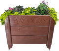 Dalen Modular Raised Bed Garden – Faux Wood – 4 Panel Starter Pack – Makes Square Foot Gardening Easy – 12x9 in