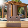 NICETOWN Fade Resistant Outdoor Curtains for Patio Waterproof, Lightfastness Grade 4 Longlasting Outside Drapes for Porch, Gazebo, Sun Blocking & Privacy Blackout Shades 2 Panels, Tan, W52 x L96 in
