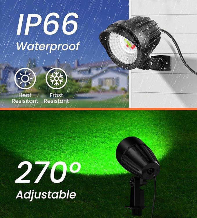 MEIKEE 15W RGB Landscape Lights 12V 24V Low Voltage Landscape Lighting RGBW Color Changing IP66 Waterproof Outdoor Spot Lights with Connectors for Garden Path Yard (12 Pack)