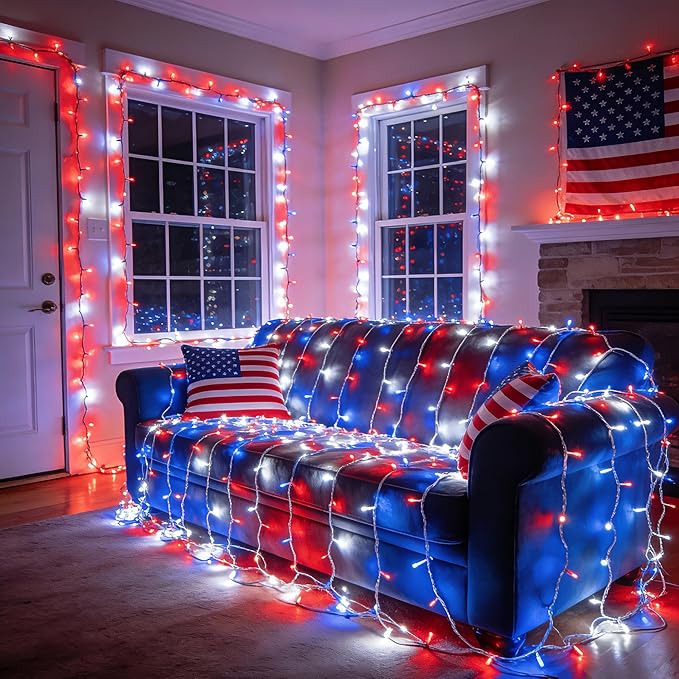 Brizled Color Changing String Lights, 33ft 100 LED Pasrel Easter Mini Lights with Remote, Dimmable RGB Lights String Clear Wire, Indoor USB Twinkle Light for Christmas Halloween Year-Round Decor