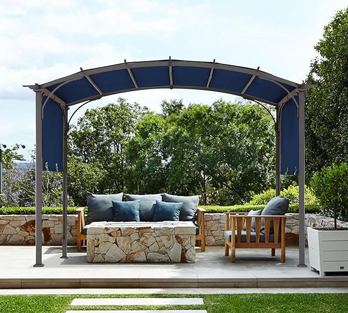 85''x 208'' Universal Doubleton Steel Pergola Replacement Cover for Pergola L-PG080PST, (Navy Blue)