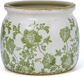 Flower Pot,Vintage Ceramic Pot for Planter with Drainage Holes, 6.29 inch Ice Crack Glazed Indoor Planters Pot for Indoor,Tucan Home Decor,Gardening Gifts,Green (Modern)