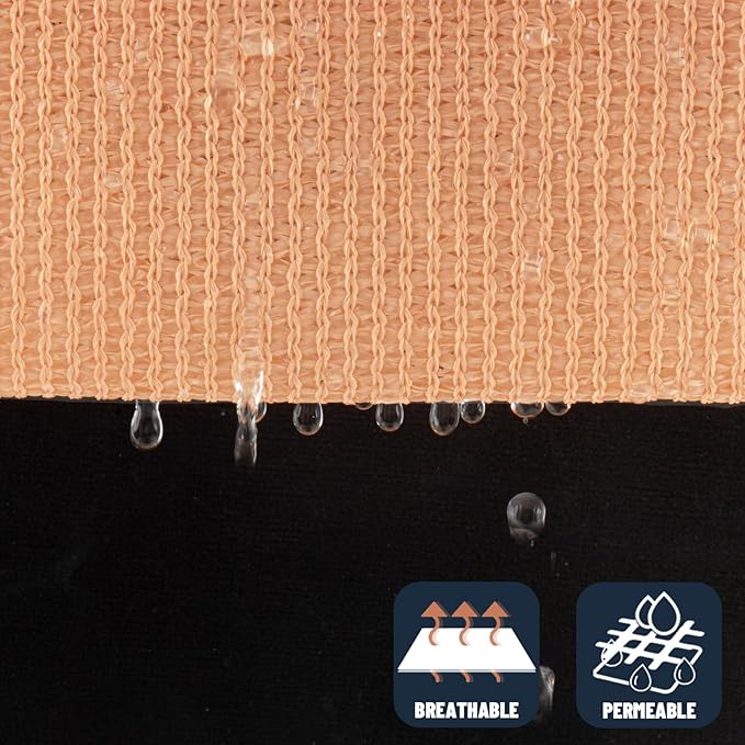 SUNNY GUARD Custom Size 11'x11'x11' Peach Fuzz Sun Shade Sail Triangle UV Block Shade for Backyard Yard Patio Deck Garden(Customized)