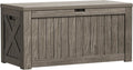 Greesum Outdoor Storage Box 120 Gallon Storage Bin with Lid for Patio Furniture, Garden Tools, Pool Supplies, Lockable, Waterproof and UV Resistant, Coffee