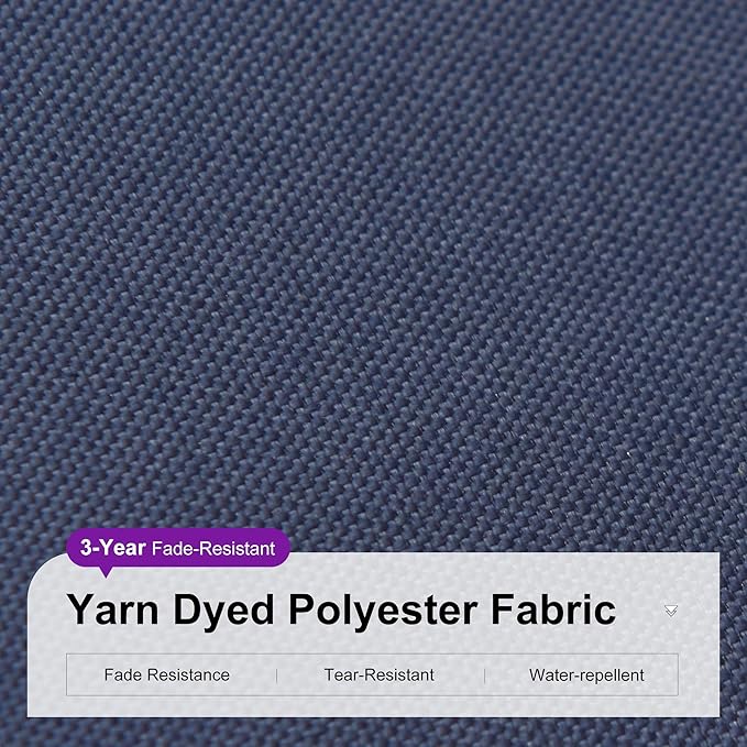 PURPLE LEAF 8 Feet Patio Umbrella Outdoor Cantilever Square Umbrella Aluminum Offset Umbrella with 360-degree Rotation for Garden Deck Pool Patio, Navy Blue