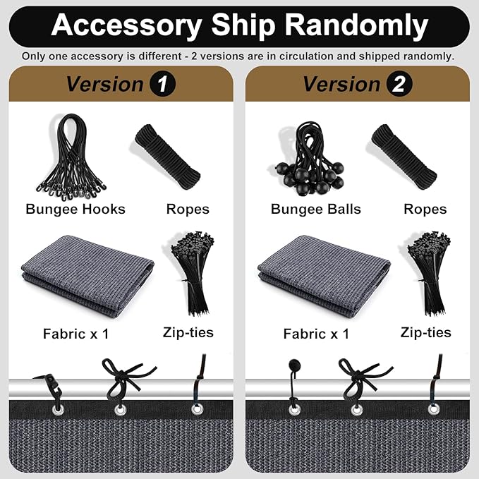 Artpuch 90% Sun Shade Cloth, 5 x 12 FT Pergola Shade Cover Canopy with Grommets, Sun Screen Fabric Tarp for Patio, Outdoor, Garden, Backyard, Dark Grey