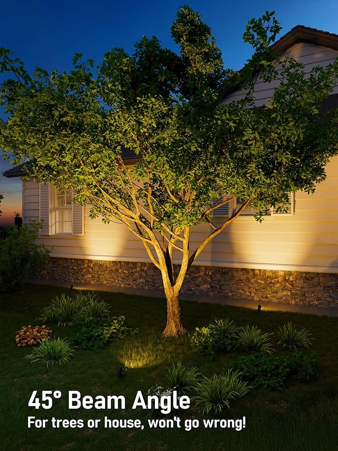 LEONLITE Low Voltage LED Landscape Spotlight, 5W 12V Pathway Lights Outdoor, CRI90, Aluminum Spot Lights for Garden, ETL Listed, IP65 Waterproof, 3000K Warm White, Oil Rubbed Bronze, Pack of 6
