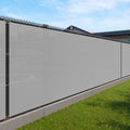Windscreen4less Privacy Fence Screen Heavy Duty Windscreen Fencing Mesh Fabric Shade Net Cover with Brass Grommtes for Outdoor Wall Garden Yard Pool Deck, 6'x244' Light Gray