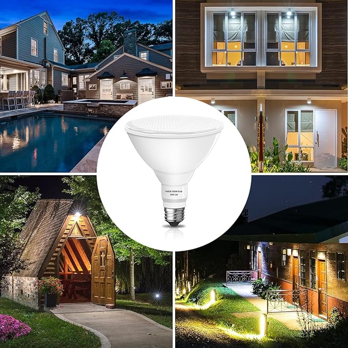 Par38 led Flood Lights Outdoor Light Bulb,Dimmable 1800LM,20W Replace up to 200W,Outdoor Flood Light Bulbs for Backyard,Garage,Porch,Garden,2 Pack 5000K Daylight