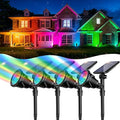 ROSHWEY Solar Outdoor Lights Waterproof, 9 Lighting Modes Halloween Christmas Solar Garden Light Colored Landscape Spotlights Spot Lights Outdoor Lighting for Backyard House Yard Pool Patio- 4 Pack