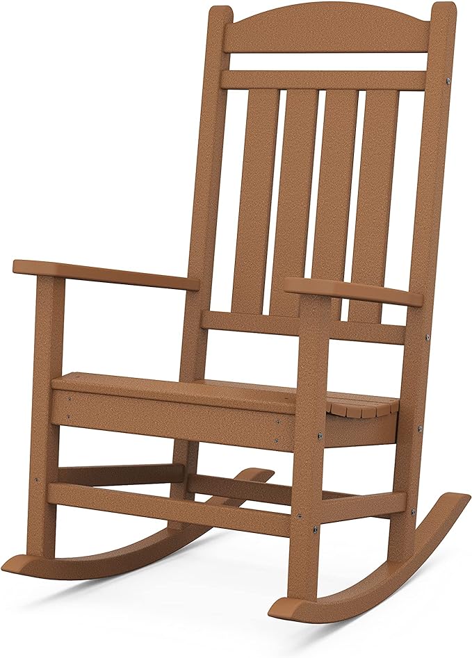 POLYWOOD Presidential Rocking Chair in Teak