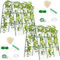 2 Pack Cucumber Trellis for Raised Bed, U-Shape Garden Trellis for Climbing Plants Outdoor, Metal Arch Trellis for Vegetables, Plant Support for Tomato, Bean, Pea