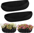 3PCS 30 Inch Planter Basket Liners Fabric Window Box Liners Felt Trough Planter Liner Replacement Black Flower Basket Liner Non-Woven Hanging Plant Liner for Planters Garden Fence - Avoid Bird Nesting