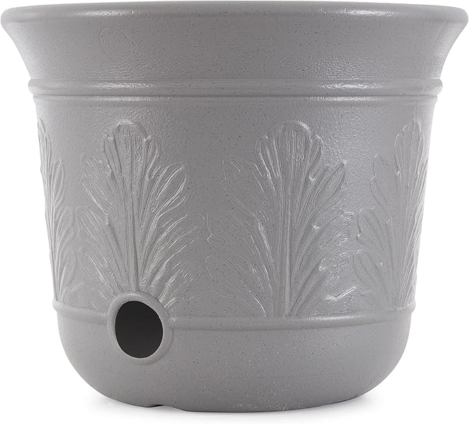 Suncast 300 Foot Heavy Duty 5 Gallon Decorative Plastic Hose Pot for Expandable and Lightweight Hoses, Ideal for Garden, Patio and Backyard Use