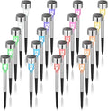 GIGALUMI Solar Lights Outdoor Waterproof, 20 Pack Multicolor, Garden Decor Pathway Lights Solar Powered for Yard Patio, Lawn and Landscape