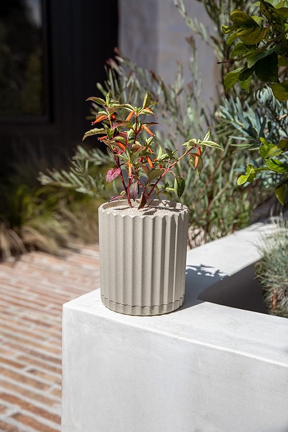 Veradek Demi Series Demi 6" Planter w/Tray, Sand