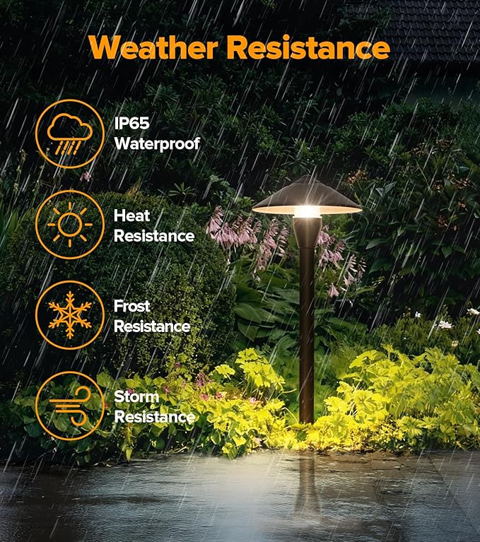 LUTEC 12V Low Voltage Landscape Lighting, Die-cast Aluminum Spot Lights with Connectors, Low Voltage Pathway Lights with Spotlights Waterproof for Tree Garden Yard Pathway, 12 Pack