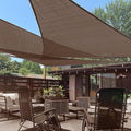 LOVE STORY Custom Size 9'x9'x12.7' Brown Sun Shade Sail Right Triangle Sunshade Fabric Awning Canopy for Patio Backyard Carport Pergola (Customized)