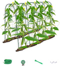 iGreely Cucumber Trellis for Raised Bed, U-Shape Garden Arch Metal Support for Climbing Plants, Metal Arch Vegetables Trellis, Plant Support for Vine (Green, 69.3" L×30" W×47.2" H)
