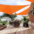 Patio Paradise 3' x 3' x 3' Sun Shade Sail Triangle Canopy Shade Cloth Fabric Sunlight Block Patio Pergola Cover HDPE Deck Awning for Outdoor Backyard Roof Shading, Orange