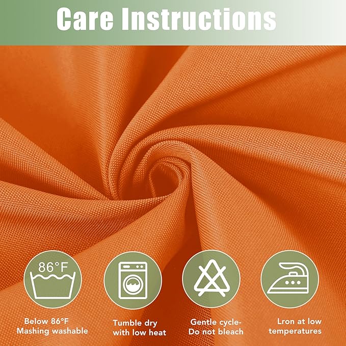 HolidayIdeas Outdoor Curtains for Patio Waterproof, 6 Panels - 54x95 Inches - Weatherproof Privacy Outsides Curtains for Cabana Porch Pergola, Sunlight & UV Blocking (Mecca Orange, Grommet Top)