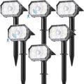 Brightown 6 Pack Solar Motion Lights Outdoor Waterproof, Motion Sensor Spot Lights- 58 LED/3 Modes Solar Powered Spotlights 2-in-1 Auto On/Off for Outside Yard Wall Garden, Cool White