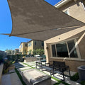 SUNLAX Sun Shade Sail 10' x 11' x 14.9' Brown Rectangle Canopy Sail Shade Cover UV Block Permeable Sunshade Outdoor for Patio Backyard Deck Pergola (We Make Custom Size)
