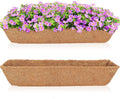 HFHOME 2Pcs 30" Trough Coco Fiber Replacement Liner, Natural 30 inches Window Deck Coco Replacement Liner for Window Box