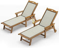 LUE BONA Chaise Lounge Chair Outdoor Set of 2, HDPS and HDPE Wicker Material, Patio Lounge Chair with Adjustable Backrest, Resin Pool Lounge Chairs with Wheels for Backyard, Poolside and Deck