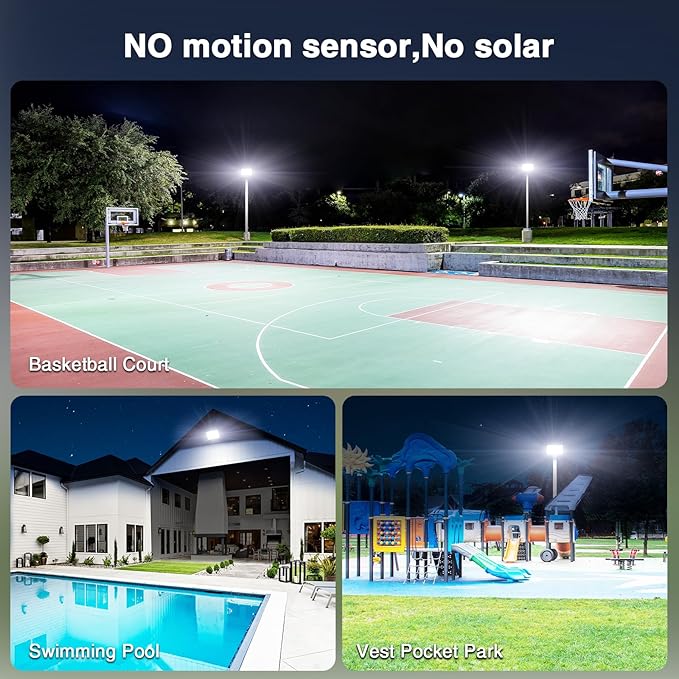 Onforu 120W Flood Lights Outdoor, 12000lm Bright LED Work Light with Plug, 6500K Daylight White LED Flood Lighting, IP66 Waterproof Security Yard Lights for Yard Garage Stadium 2 Pack
