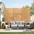 VEVOR Wooden Privacy Screen,36" W x 73" H Outdoor Privacy Screen, Freestanding Wood Privacy Panel with Stand,Outdoor Divider for Balcony Patio Lawn Garden