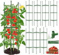 8 Pack Tomato Cages for Garden,Up to 51.2Inch Tomato Cage Trellis-Upgraded Hexagon Connector,Heavy Duty Adjustable Tomato Stake Support for Raised Garden Bed