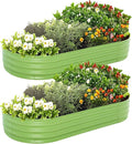 Galvanized Raised Garden Bed, 6x3x1 FT Thickening Planter Boxes Outdoor, Raised Beds for Gardening, Easy Assembly Large Garden Bed for Vegetables, Fruits, Flowers (2-Pack)