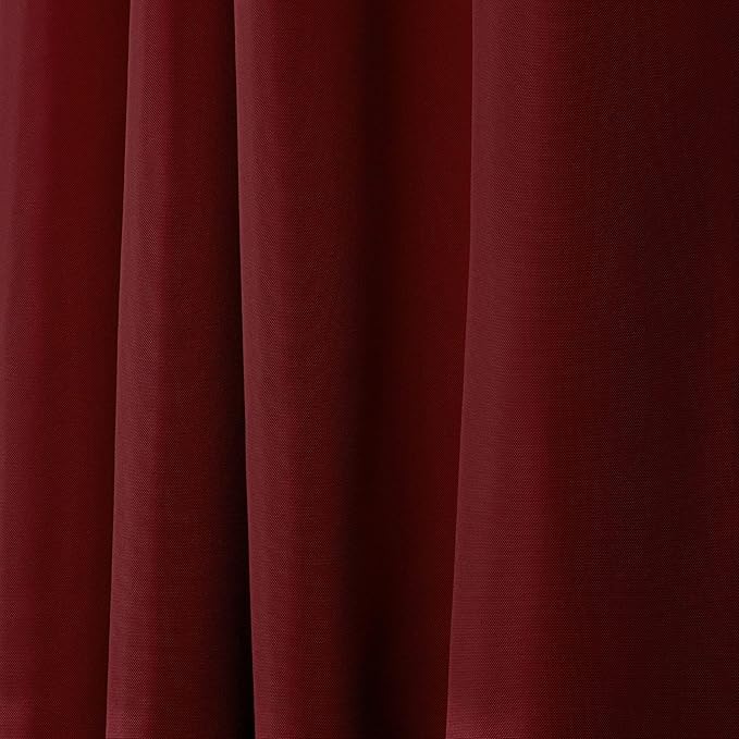 NICOLE MILLER NEW YORK Canvas Indoor/Outdoor Grommet Top Curtain Panel Pair, 54"x108", Red