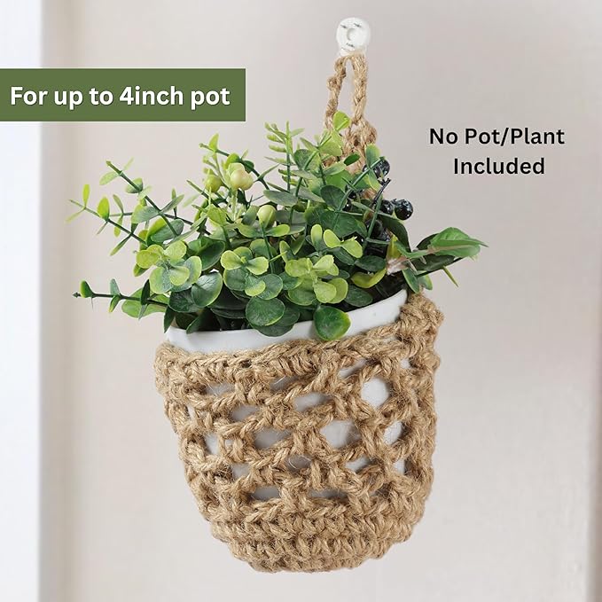 3 Packs Hanging Planters for Indoor Plants up to 4 in., Wall Plant Holder | Plant Hanger Indoor, Wall Planters for Indoor Plants, Hanging Plant (3PK, for 4 inch Pot)