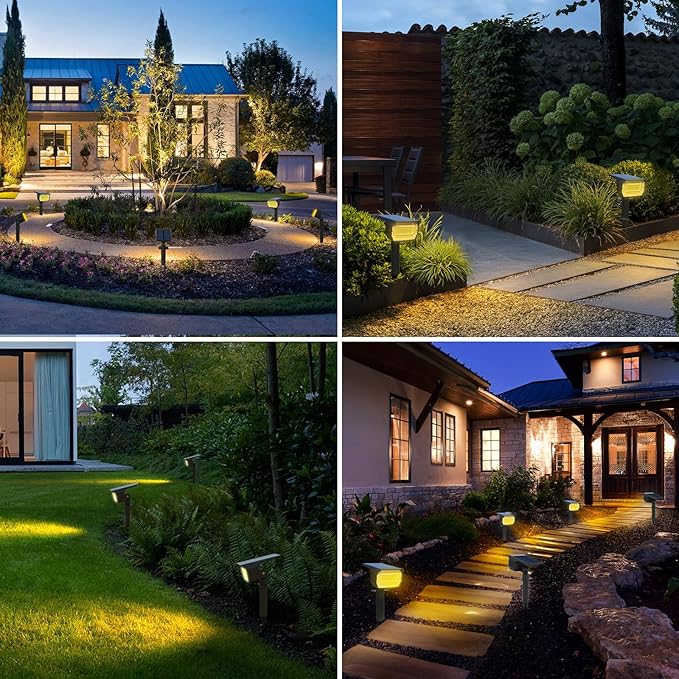 nipify Solar 1 Pack Spot Lights Outdoor Motion Sensor with 3 Modes,Solar Spotlights Outdoor Waterproof 2-in-1 Auto On/Off Landscape Lighting for Outside Yard Wall Garden Pathway, Warm White