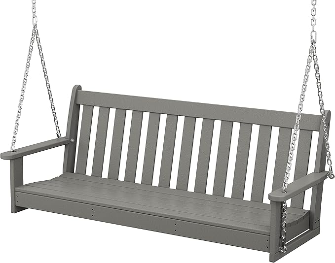 POLYWOOD GNS60GY Vineyard 60" Swing, Slate Grey