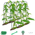 Cucumber Trellis for Raised Bed,U-Shape Garden Trellis for Climbing Plants Outdoor, Metal Arch Trellis for Vegetables, Plant Support for Vine,Tomato, Pea (Green, 49.6" L×30" W×47.2" H)