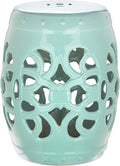 Safavieh Imperial Vine Ceramic Decorative Garden Stool, Light Blue