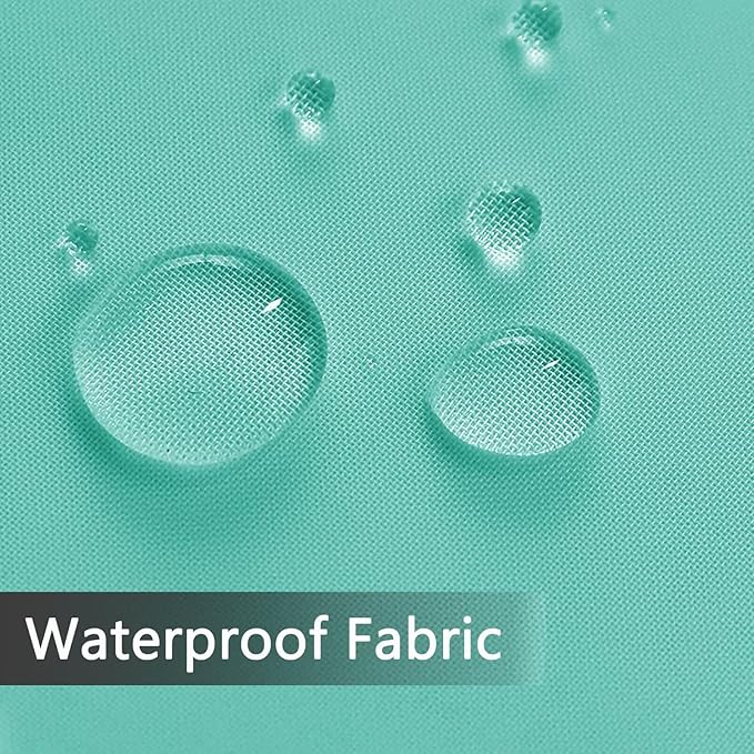 SpaceDresser Waterproof Outdoor Sheer Curtains for Patio - 2 Panels Rod Pocket Indoor Voile Sheer Curtain for Living Room,100W x 96L inch, Turquoise