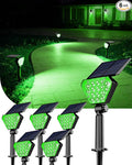 T-SUN Solar Lights Outdoor Waterproof IP65, 6Pack LED Solar Spot Lights Color Changing IP65 Waterproof Smart Auto On/Off for Outside Landscape Garden Yard Lawn Pathway Patio Driveway
