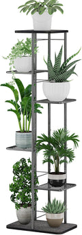 Simple Trending Plant Stand Shelf Indoor Outdoor Waterproof, 6-Tier 7 Potted Heavy Duty Metal Tall Flower Holder for Multiple Corner Display
