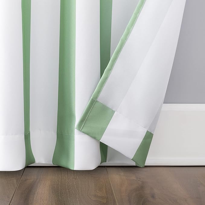 Sun Zero Valencia Cabana Stripe Indoor/Outdoor UV Protectant Energy Efficient Grommet Curtain Panel