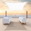 ColourTree 16' x 16' White Square CTAPS16 Sun Shade Sail Canopy Mesh Fabric UV Block UPF50 - Commercial Heavy Duty - 190 GSM - 3 Years Warranty - (We Customize Size)