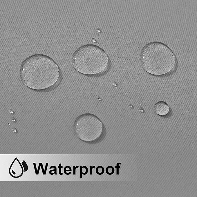 NICETOWN Room Darkning Bedroom Curtain 120" L Extra Long, Stainless Steel Grommet Blackout Privacy Protect Room Darkening Drape Public Divider for Patio & Pool, Silver Grey, 84" W, 1 Panel
