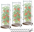 3Pcs Garden Bird Netting Plant Cover for Tomato Cage, 67" x 17.7" Insect Bird Barrier Tomato Cage Net with Zipper, Tomato Trellis Plant Netting Cover for Square Tomatoes Cages Plants Garden Protection