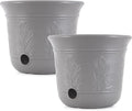 Suncast 2 Pack 300 Foot Heavy Duty 5 Gallon Decorative Plastic Hose Pot for Expandable and Lightweight Hoses, Ideal for Garden, Patio and Backyard Use