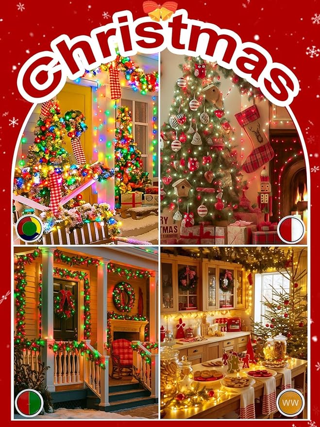 Smart Color Changing Easter Lights with Remote & App Control, 66FT 200LED RGB Pastel String Light with Timer, Music Sync Multiple Modes Twinkle Christmas Light Waterproof Indoor Outdoor Easter Decor