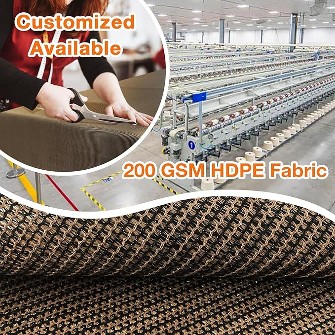 Artpuch Outdoor Pergola Shade Cover 20x20 FT Sun Shade Cloth with Grommets Mocha 90% UV Protection Canopy Patio Privacy Screen (Customized Available)